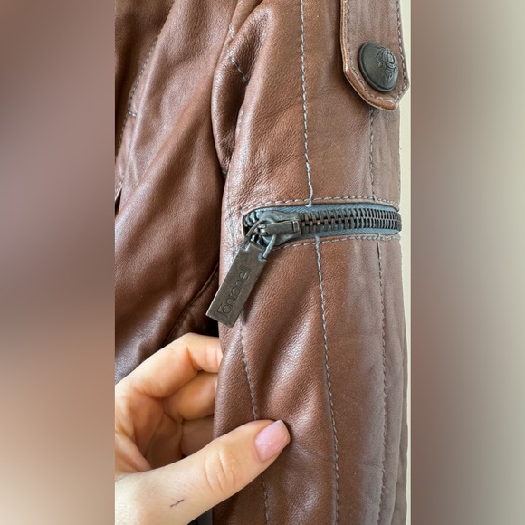 Fontanelli Leather Winter Jacket Women's Sz. Eur 38 - Picture 6 of 11